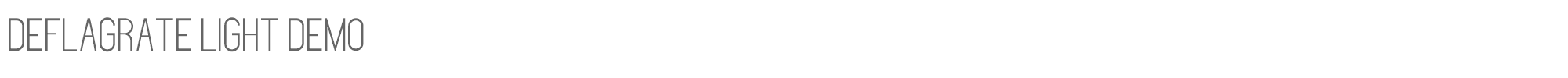 Sample characters Deflagrate Font